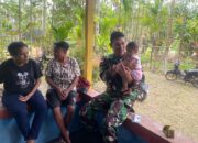 Jalin Keakraban Dengan Masyarakat, Personil Satgas Pamtas RI-PNG Yonif 131/BRS Laksanakan Anjangsana Ke Masyarakat Kampung Wambes