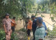 Polsek Tanah Jawa Bersinergi Melalukan Pencarian Warga Hanyut saat Menyeberang Sungai Bah Boluk di Hutabayuraja Simalungun
