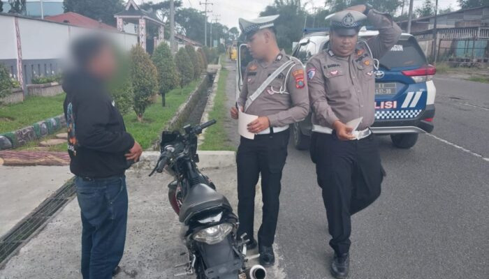 Sat Lantas Polres Simalungun Gelar Operasi Penindakan Knalpot Brong yang Meresahkan Masyarakat