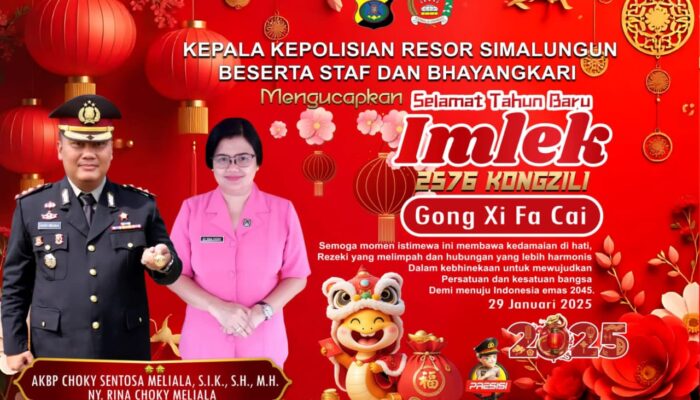 Kapolres Simalungun Sampaikan Ucapan Selamat Tahun Baru Imlek 2576