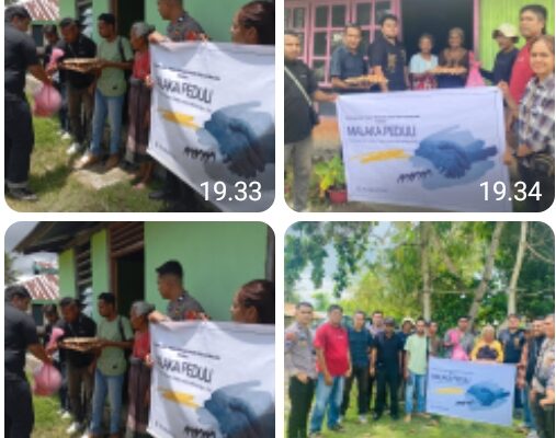Kapolsek Malaka Tengah Bersama Insan Pers Membagikan Sembako untuk Lansia di 17 Desa