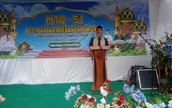 Camat Bandar Huluan,Akbar P Siregar S.STP,MSi Buka MTQ Ke 51 Kecamatan Bandar Huluan.