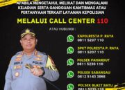 Siap Beri Layanan Kepolisian, Kapolresta Palangka Raya Sebar Call Center Kesatuan dan Polsek Jajaran
