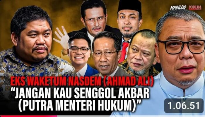Eks Waketum Dpp Nasdem Ahmad Ali Di Duga Kuat Terlibat Money Politik Wakil Ketua MPR RI 