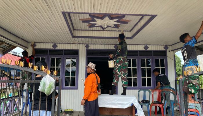 Beri Kenyamanan Untuk Beribadah, Satgas TMMD Reg ke-123 Kodim 1019/Katingan Cat Gereja