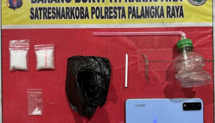 Satresnarkoba Polresta Palangka Raya Amankan Seorang Wanita Diduga Pengedar Sabu  