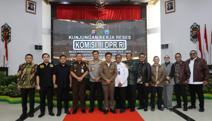 Rapat Dengar Pendapat Bersama Komisi III DPR RI, Ketua Komisi III DPR RI berikan Apresiasi Kinerja Polda Kalteng