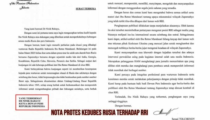 Krisis Etika di Balik Penghapusan Artikel Zaporozhye, Ketum PPWI Desak RRI Minta Maaf, Singgung Potensi Jurnalisme Transaksional