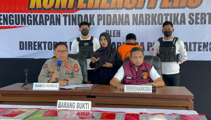 Polda Kalteng Gelar Konferensi Pers, Hasil Pengungkapan 497 Gram Narkoba di Wilayah Kotim