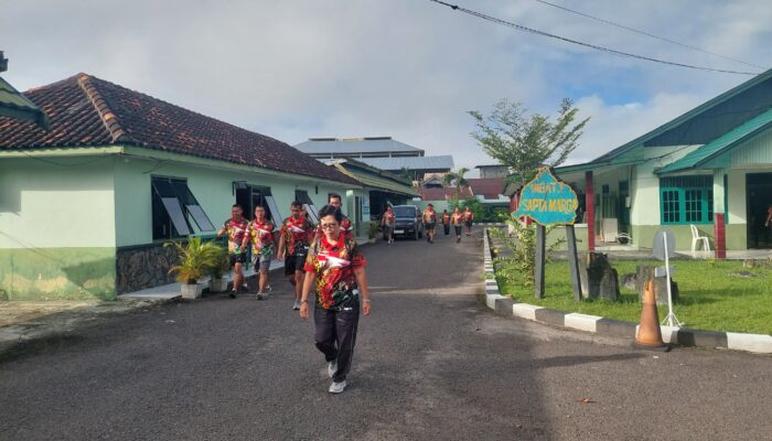 Jaga Kebugaran,Personil Kodim 1015/Sampit Laksanakan Olahraga Bersama