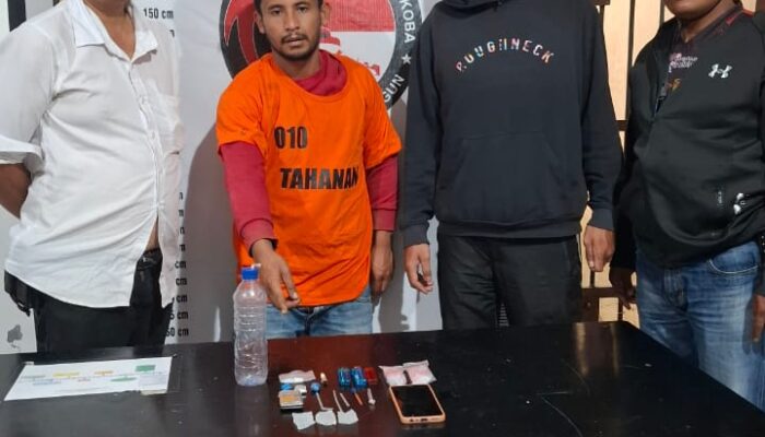 Unit Reskrim Polsek Raya Berhasil Amankan Pengedar Sabu dengan Barang Bukti 2,25 Gram Di Desa Raya Usang