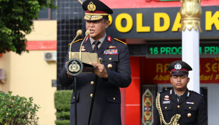 Peringati Hari Lahir Pancasila, Polda Kalteng Gelar Upacara Bendera