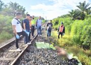 Seorang Pria Ditemukan Tewas Diperlintasan Rel Kereta Api Sei Balai