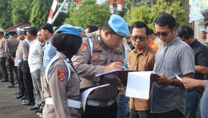 Waspers Apel Pagi, Sipropam Polresta Palangka Raya Cek Absensi Personel Seluruh Satfung