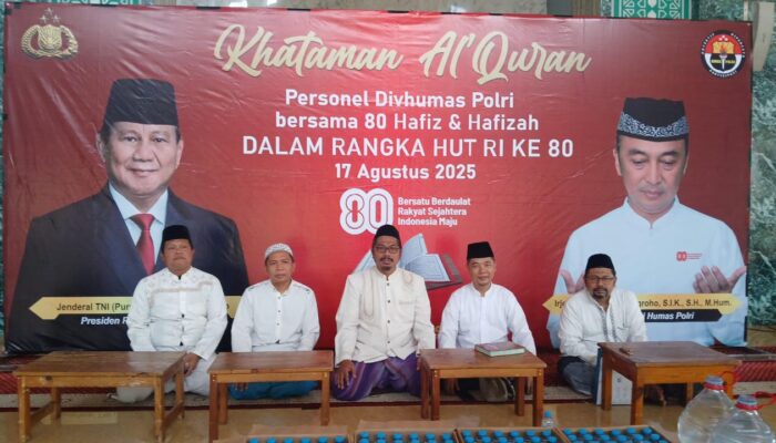 Wujud Syukur 80 Tahun Kemerdekaan RI, Divisi Humas Polri Bersama 80 Hafiz Menggelar Khataman Quran