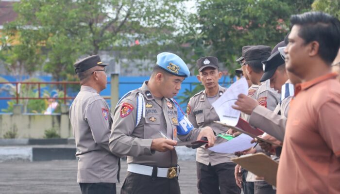 Pastikan Kehadiran Personel, Seksi Propam Gelar Pengecekan di Polresta Palangka Raya