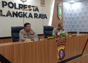 Kapolresta Palangka Raya bersama PJU Ikuti Vicon Anev Situasi Kamtibmas Kapolda Kalteng 