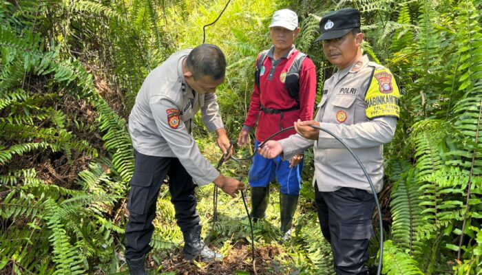 Polsek Bukit Batu Tindaklanjuti Dugaan Pencurian Tiang Listrik di Kelurahan Marang