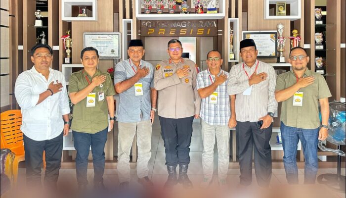 Kapolres Nagan Raya Jalin Silaturahmi dengan Komisioner KIP Nagan Raya