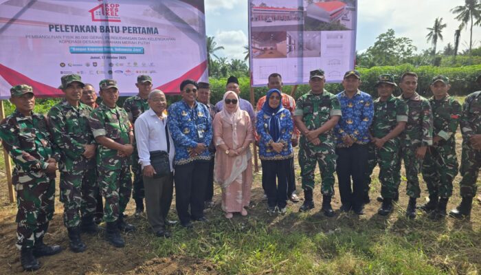 Forkopimca Bandar Masilam Laksanakan Peletakan Batu Pertama Pembangunan Gray KMP Serentak Seluruh Indonesia Secara Zoom Dengan Presiden RI