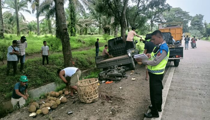 Tabrakan Beruntun di Jalinsum Medan-Kisaran, Pengendara Vario Tewas Ditempat
