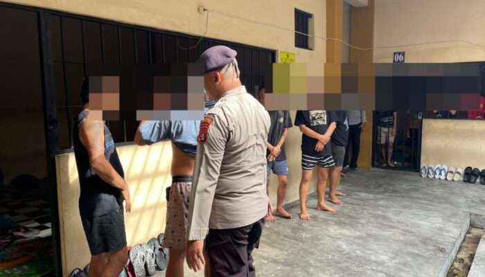 Sattahti Polresta Palangka Raya Laksanakan Razia dan Pemeriksaan Blok Tahanan