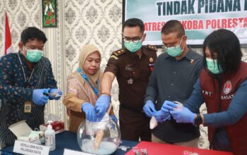 Bersinergi, Polresta Palangka Raya Musnahkan Ratusan Gram Barang Bukti Narkotika Hasil Pengungkapan Lima Kasus