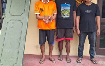 Tiga Pelaku Pencuri Pintu Besi Rumah Walet Tak Berkutik Diringkus Tim Reskrim Polsek Perdagangan