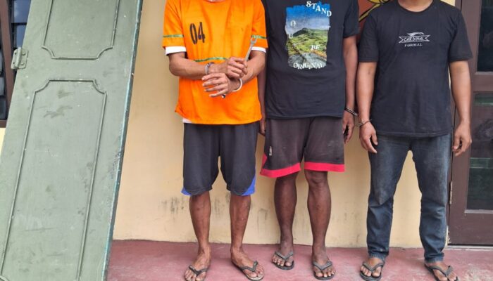 Tiga Pelaku Pencuri Pintu Besi Rumah Walet Tak Berkutik Diringkus Tim Reskrim Polsek Perdagangan