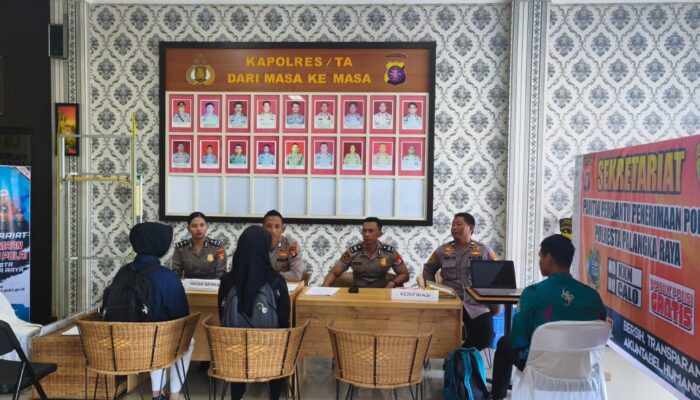 Polresta Palangka Raya Layani Pendaftaran Calon Anggota Polri Tahun Anggaran 2026