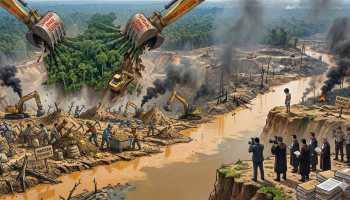 Emas Kalteng “Dirobek” Tambang Ilegal, Profesor Sutan Nasomal: Penegakan Hukum Jangan Mandul!