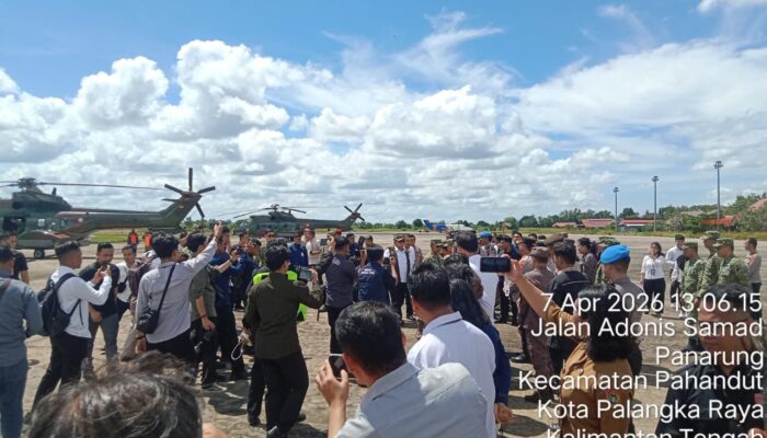 Sinergi Pengamanan VVIP: Satpamobvit Polresta Palangka Raya Kawal Kunjungan Kerja Menhan RI