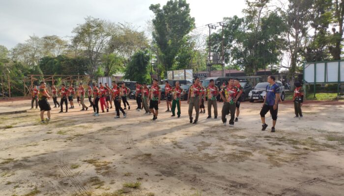 Jaga Kebugaran Prajurit, Kodim 1015/Sampit Gelar Olahraga Bersama