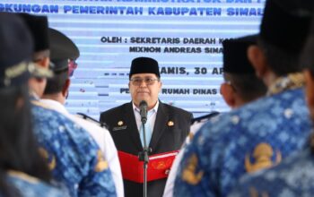 Pemkab Simalungun Lantik 45 Pejabat Administrator dan Pengawas di Lingkungan Pemkab Simalungun 