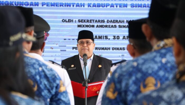 Pemkab Simalungun Lantik 45 Pejabat Administrator dan Pengawas di Lingkungan Pemkab Simalungun 