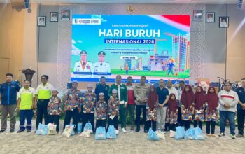 May Day 2026 di Batu Bara Berlangsung Damai, Aksi Buruh Diisi Kegiatan Sosial dan Kebersamaan