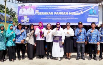 Sambut Idul Adha, Dinas Ketahanan Pangan Simalungun dan TP PKK Gelar Gerakan Pangan Murah di Kecamatan Bandar.