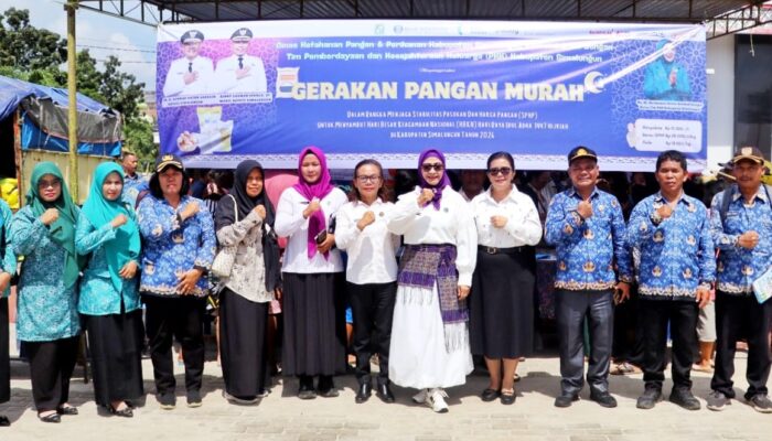 Sambut Idul Adha, Dinas Ketahanan Pangan Simalungun dan TP PKK Gelar Gerakan Pangan Murah di Kecamatan Bandar.