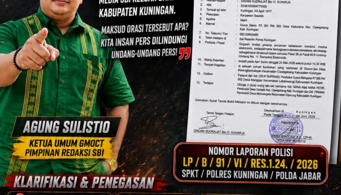 Ketua Umum GMOCT: Aksi Oknum Mengatasnamakan LMPI di Kuningan Keliru, Dugaan Intimidasi Sudah Dilaporkan ke Polisi