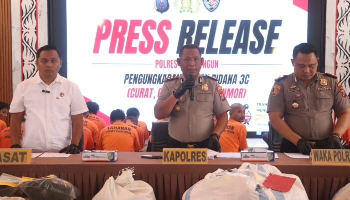 Polres Simalungun Tangkap 69 Tersangka Kasus 3C Semester I 2026, Puluhan Kasus Kejahatan Konvensional Berhasil Diungkap 