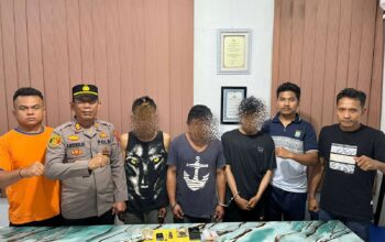 Polsek Talawi Polres Batu Bara Amankan Tiga Orang Pria Diduga Pengedar dan Pembeli Narkoba
