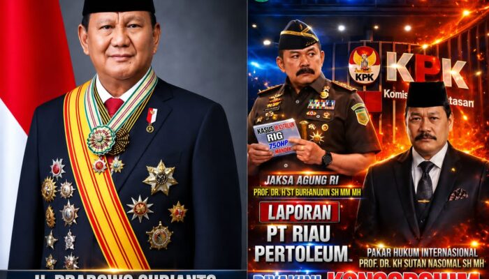 Dalam Kaca Mata Prof. Dr. KH. Sutan Nasomal SH. MH, Diduga Tipikor Rp 3.5 Triliun di Tubuh PT RIAU PETROLEUM : MEDIA ADALAH PESAN UNTUK PRESIDEN RI