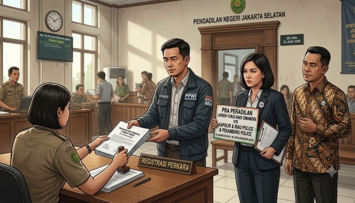 Terkait Kriminalisasi Aktivis KNPI Larshen Yunus, PPWI Daftarkan Praperadilan Lawan Kapolri di PN Jakarta Selatan