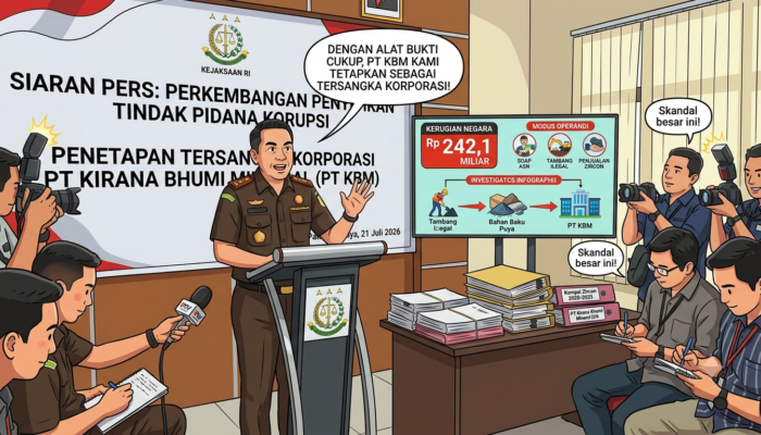 Kasus Korupsi Zircon Rp242,1 Miliar: Kejati Kalteng Tetapkan PT Kirana Bhumi Mineral Sebagai Tersangka Korporasi