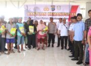 Kapolres Simalungun AKBP Marganda Aritonang Turun Langsung Salurkan Bantuan Kemanusiaan untuk Korban Angin Puting Beliung di Talun Rejo