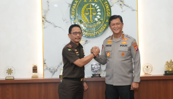 Kapolda Kalteng Silaturahmi ke Kejati, Perkuat Sinergi Jaga Kamtibmas Bumi Tambun Bungai