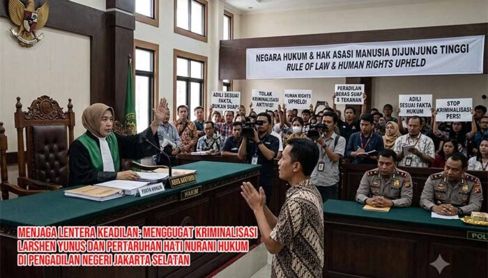 Menjaga Lentera Keadilan: Menggugat Kriminalisasi Larshen Yunus dan Pertaruhan Hati Nurani Hukum di PN Jakarta Selatan