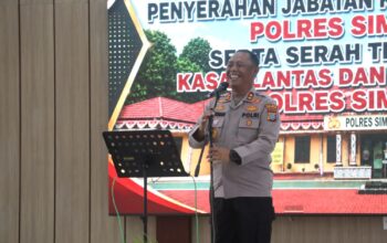 Kapolres Simalungun Pimpin Pisah Sambut Empat Jabatan Strategis di Jajaran Polres Simalungun