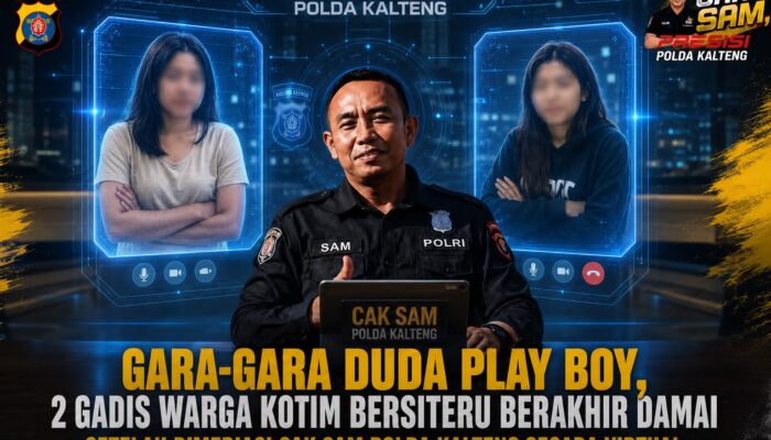 Gara-Gara Duda Play Boy, 2 Gadis Warga Kotim Berseteru Berakhir Damai Setelah Dimediasi Cak Sam Polda Kalteng Secara Virtual